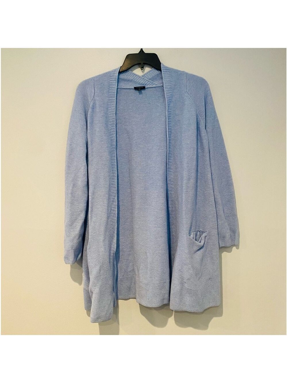 Talbots Light Blue Open Front Cardigan